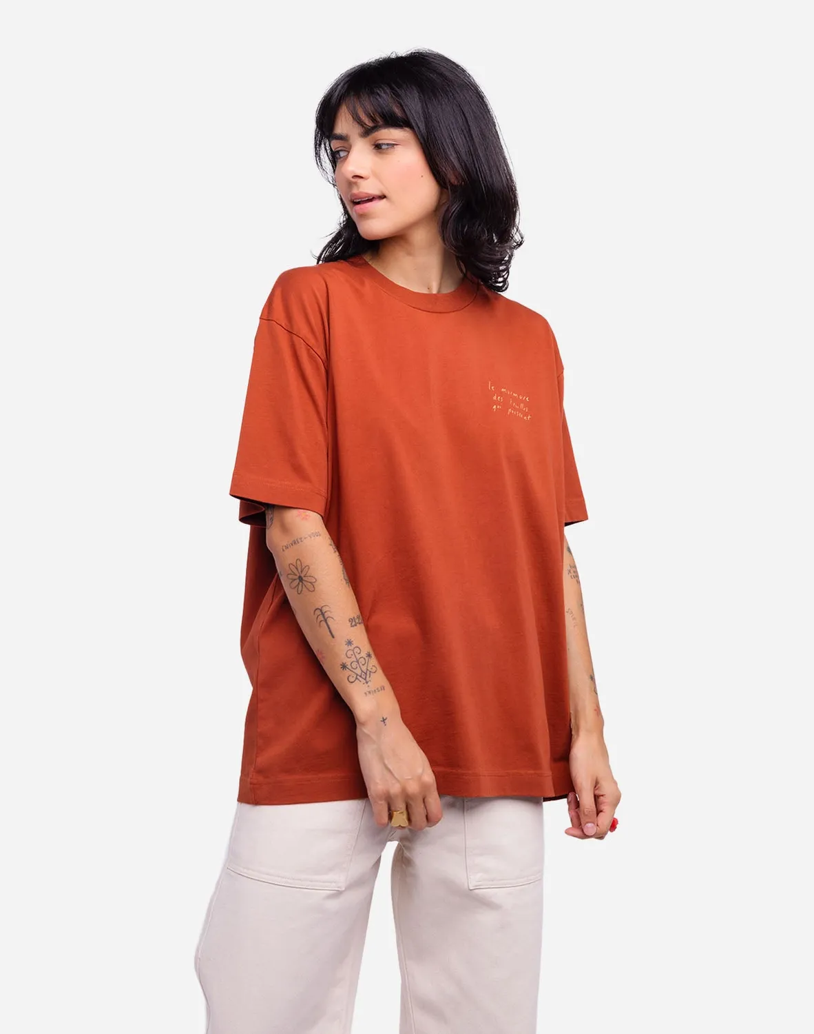 OLOW Le Murmure t-shirt rouille ample coton