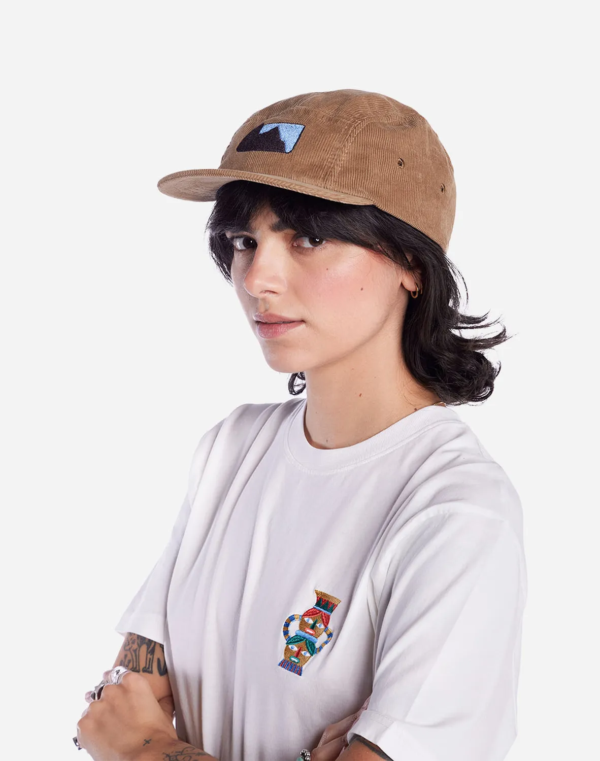 Olow Fell casquette taupe velours coton