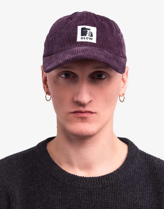 OLOW Stanton casquette six panels velours prune