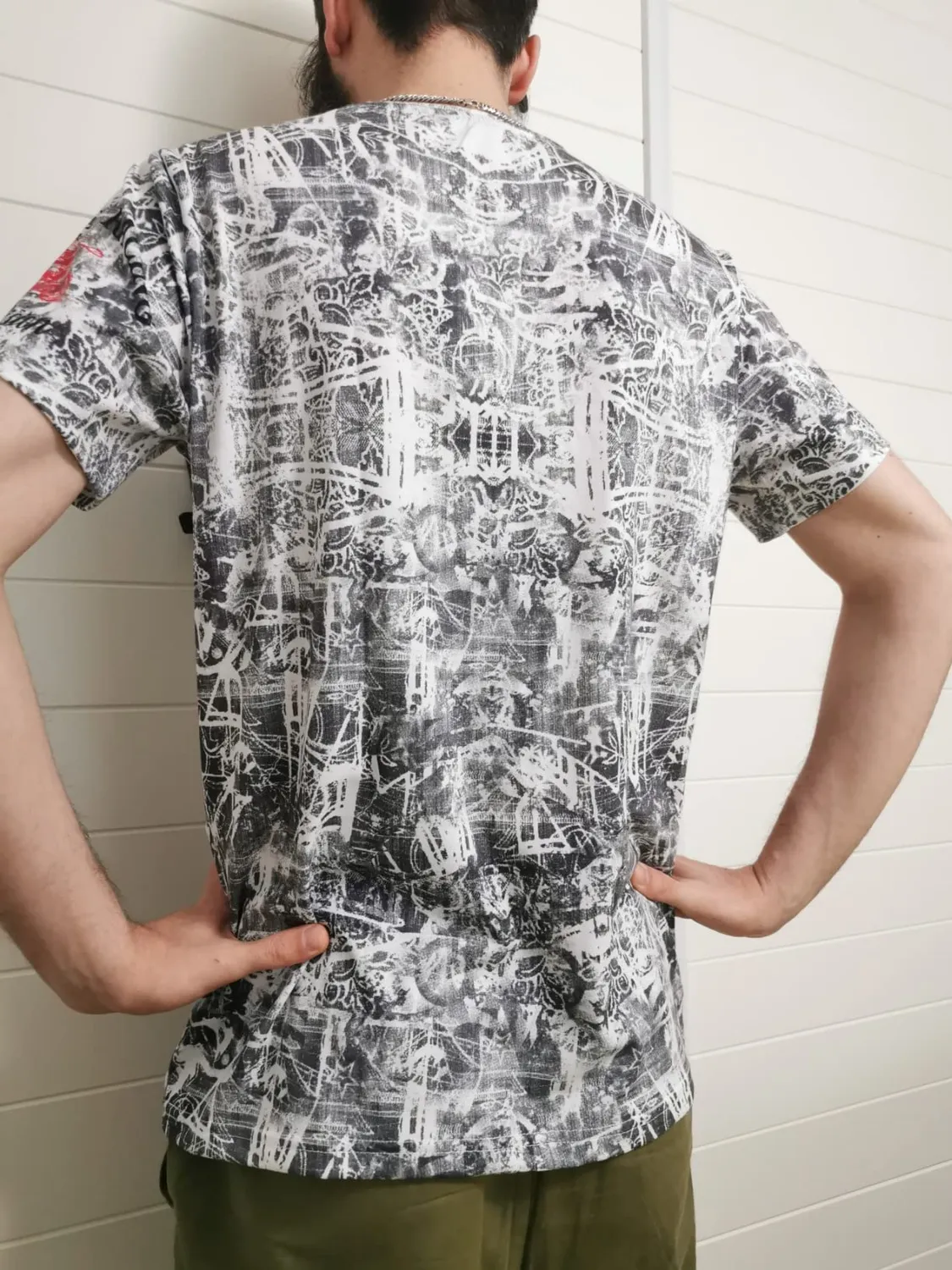 Subliminal Mode BX114 t-shirt tête de mort vert biker