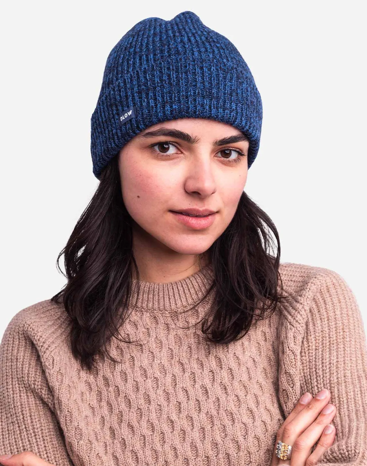 OLOW Odyssée bonnet bleu chiné laine