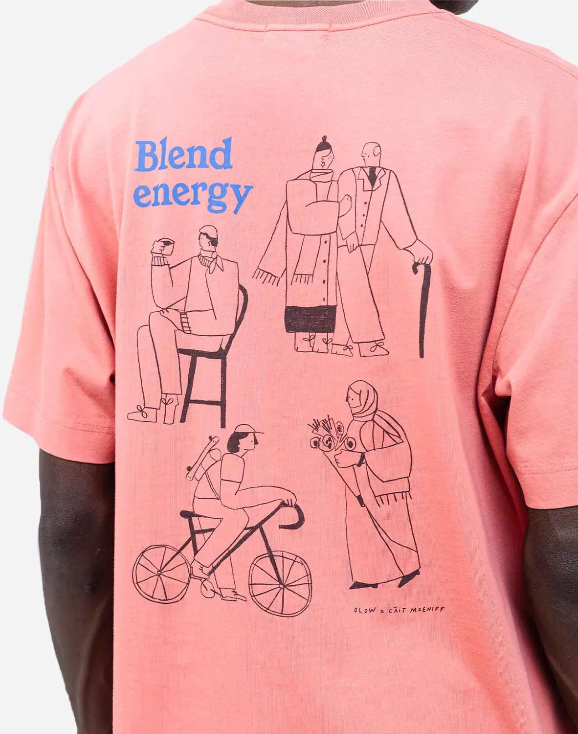 OLOW Citizen t-shirt ample rose minéral coton bio