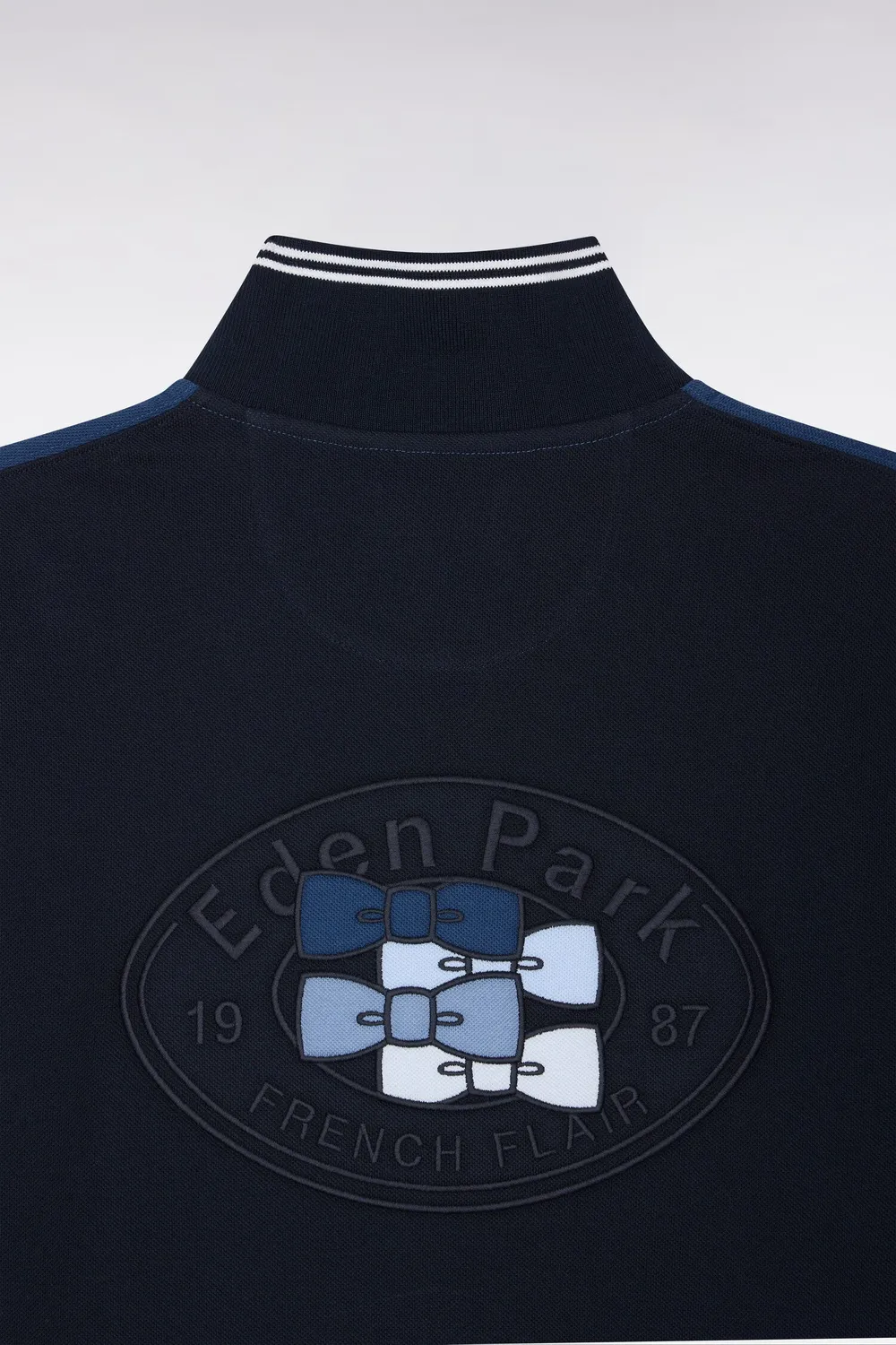 Eden Park polo manches courtes bleu tricolore