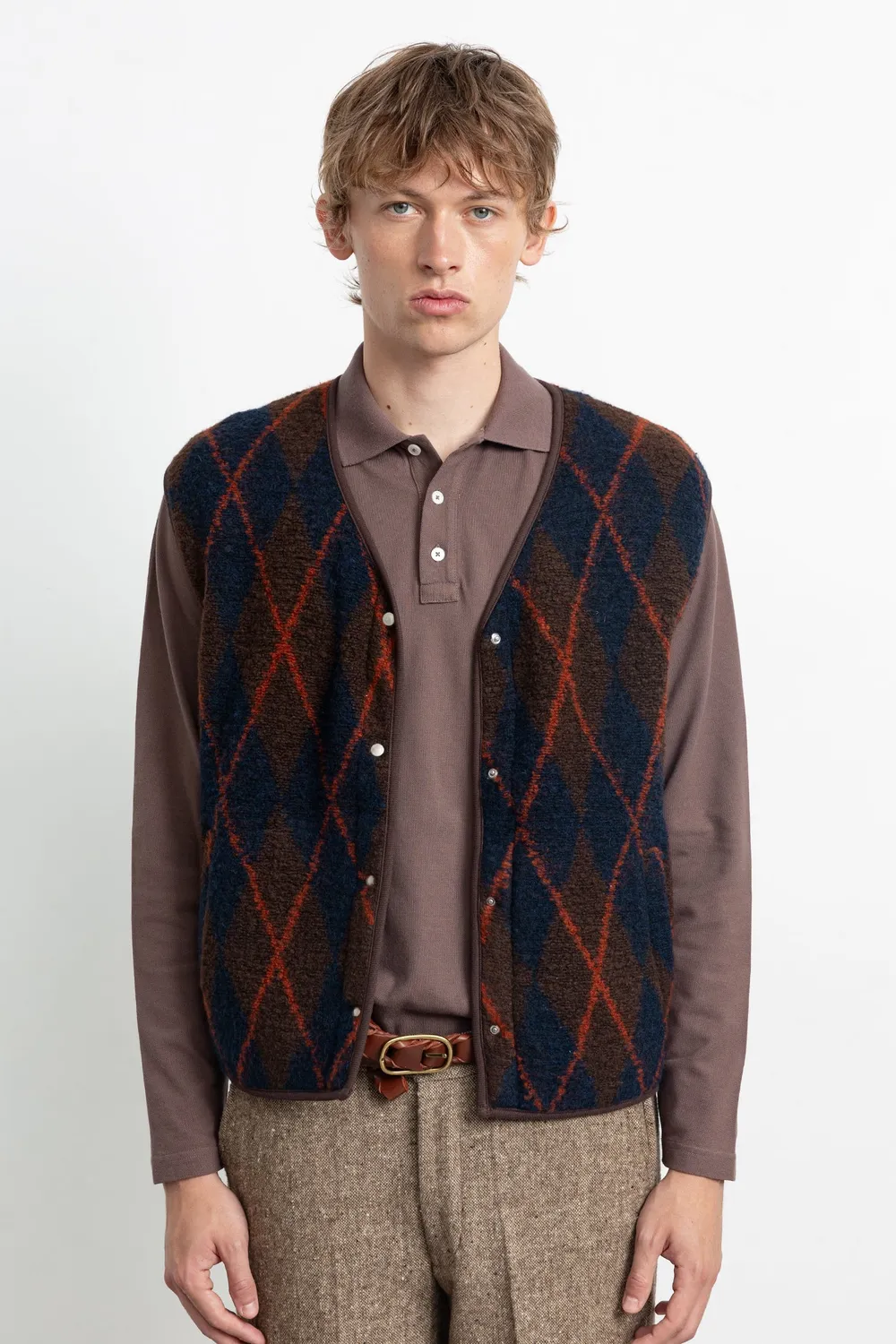 Edmmond Studios Atelier Vest gilet marron polaire