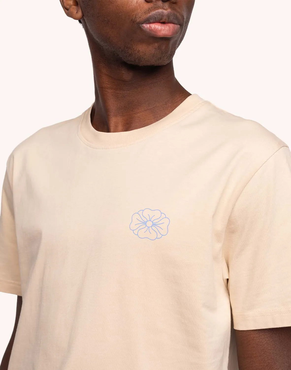 OLOW Awake t-shirt crème coton bio