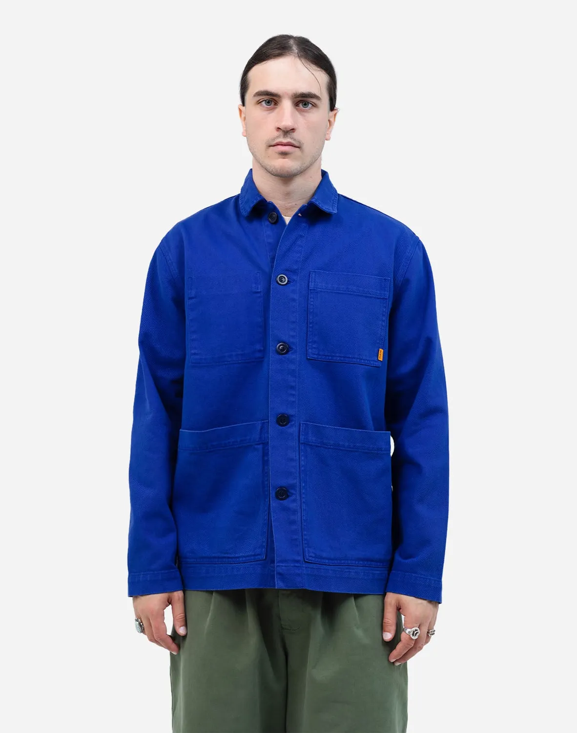 Olow Chucalescu veste bleu roi serge coton