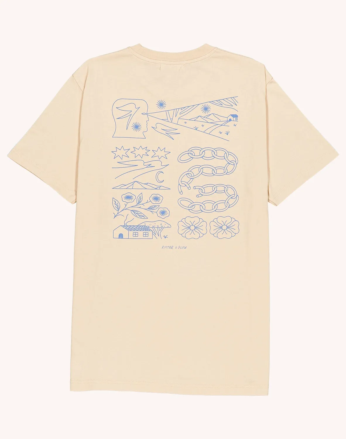 OLOW Awake t-shirt crème coton bio