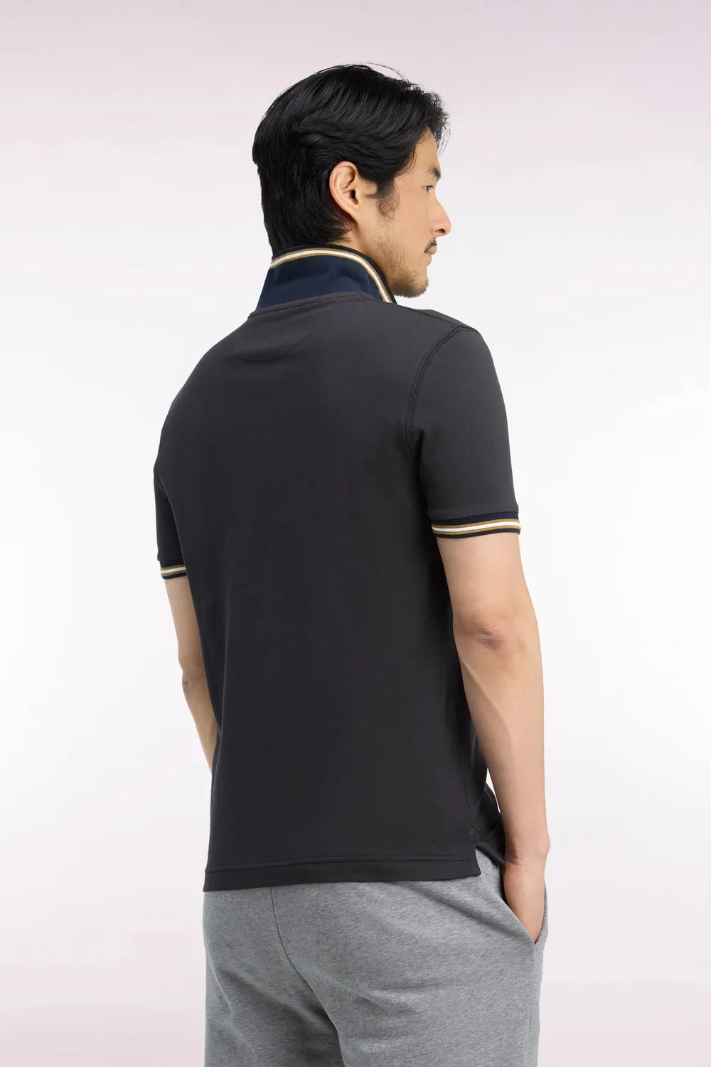 Eden Park College H26MAIPC0035/MAF1 polo marron piqué coton