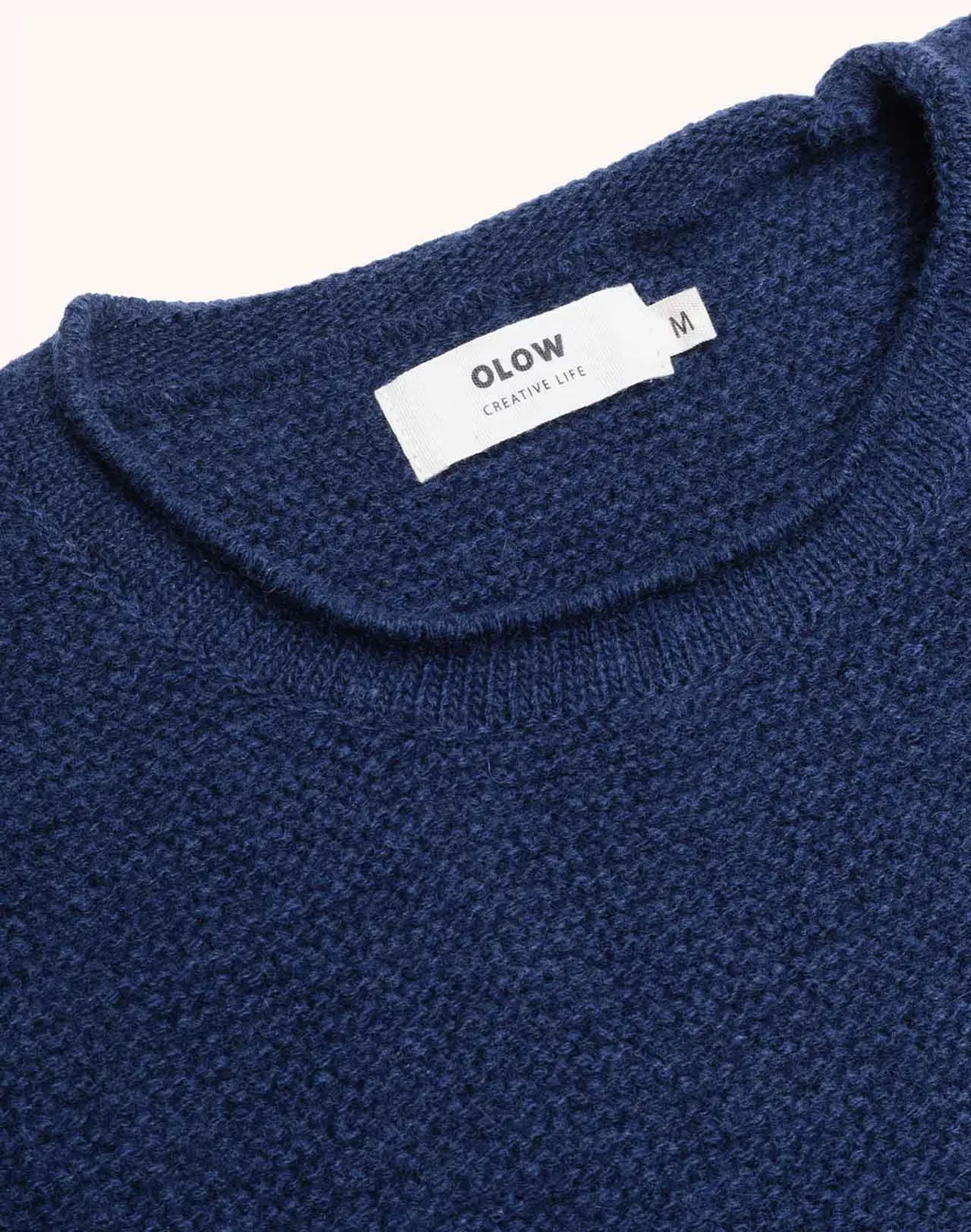OLOW Lesco pull bleu marine laine mérinos