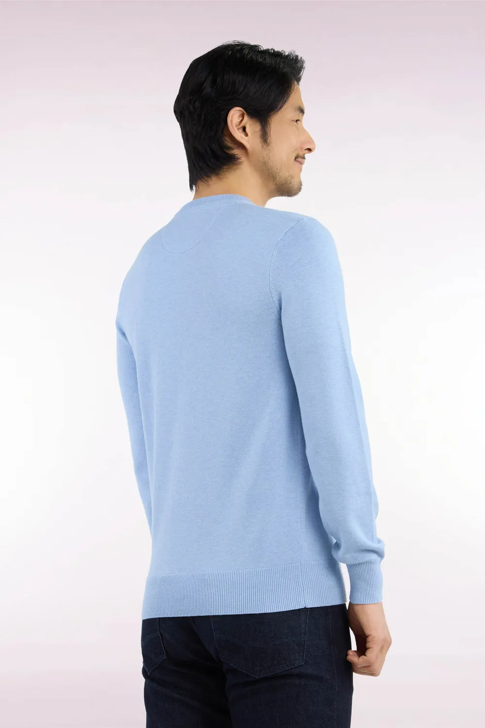 Eden Park H26MAIPU0001/BLC12 pull ciel laine coton