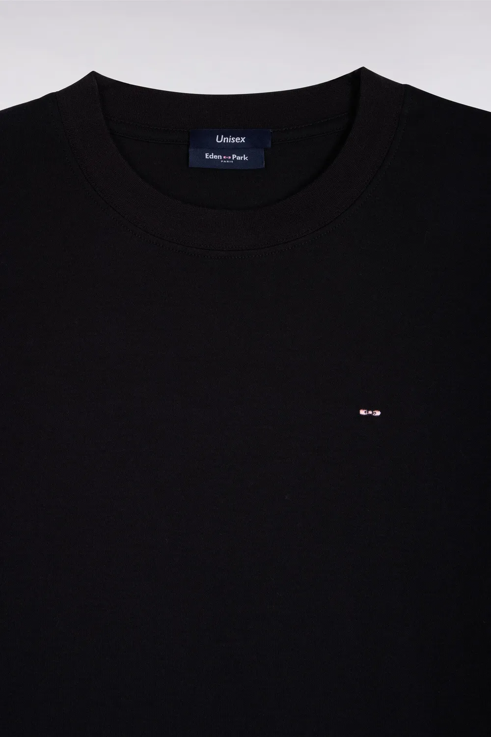 Eden Park t-shirt col rond noir coton mercerisé loose