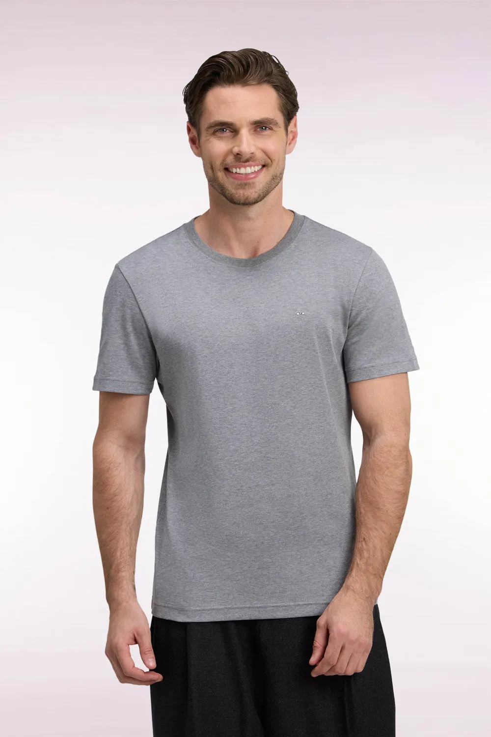 Eden Park H26MAITC0009 t-shirt homme gris coupe droite coton