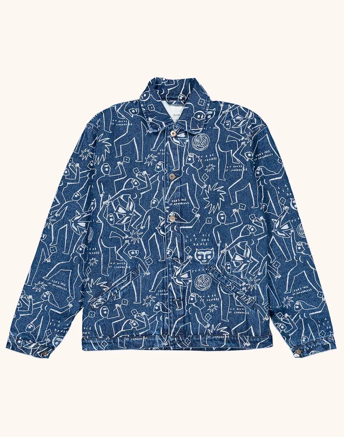 Olow Akka Life Dance veste denim bleu homme