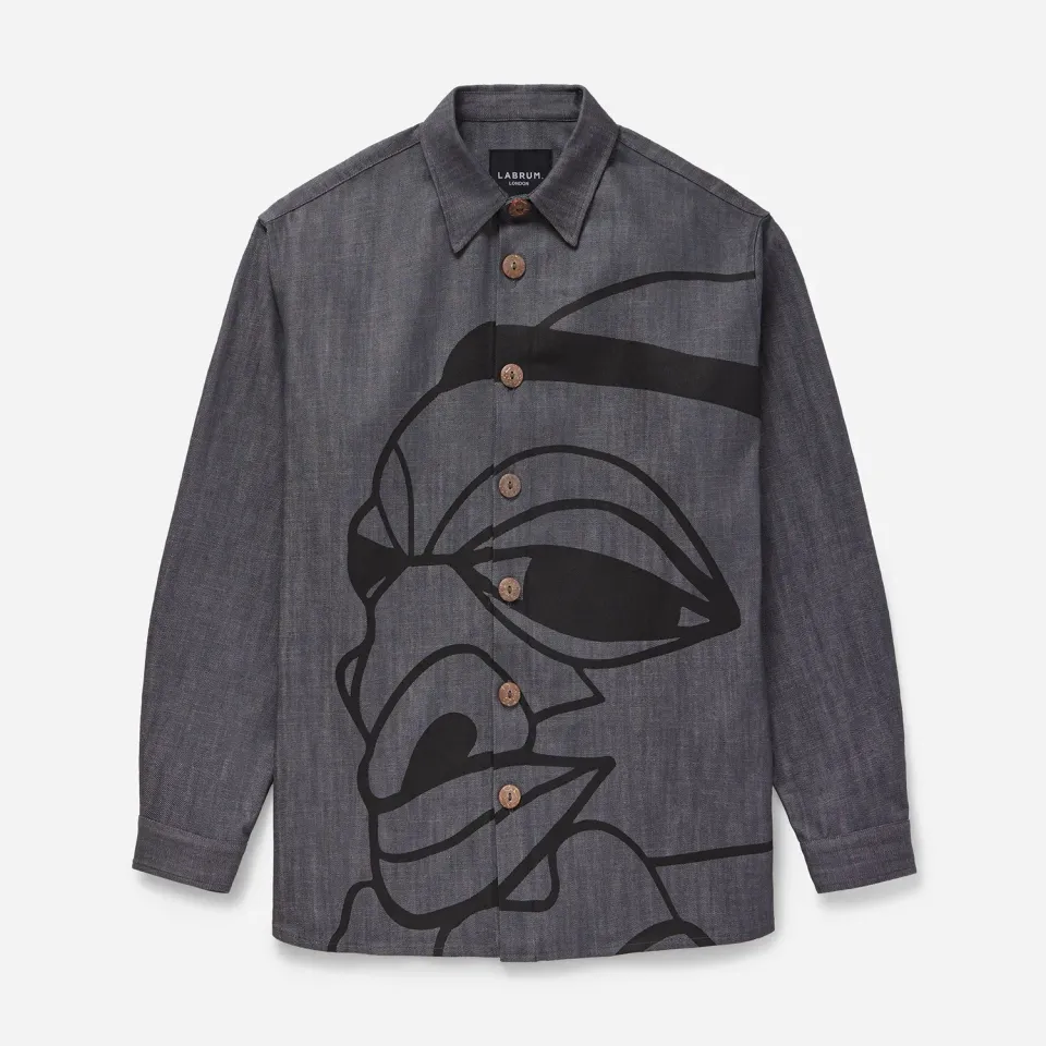 Labrum Nomoli chemise denim grise coton
