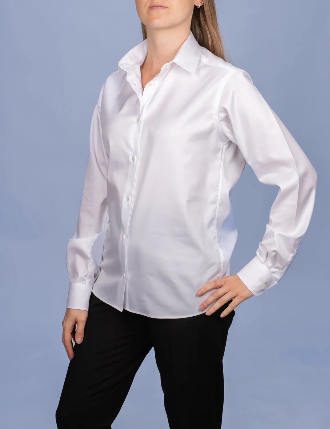 La Chemise Française Popeline Blanche chemisier femme col français
