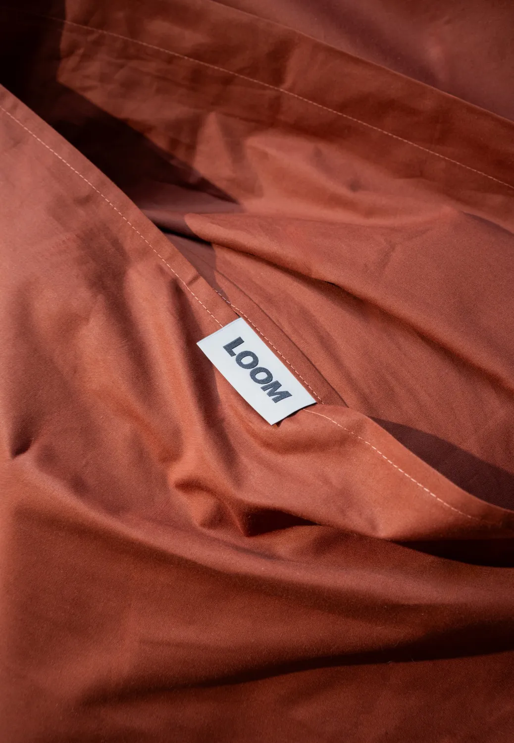 Loom housse de couette percale coton 240x220 terracotta