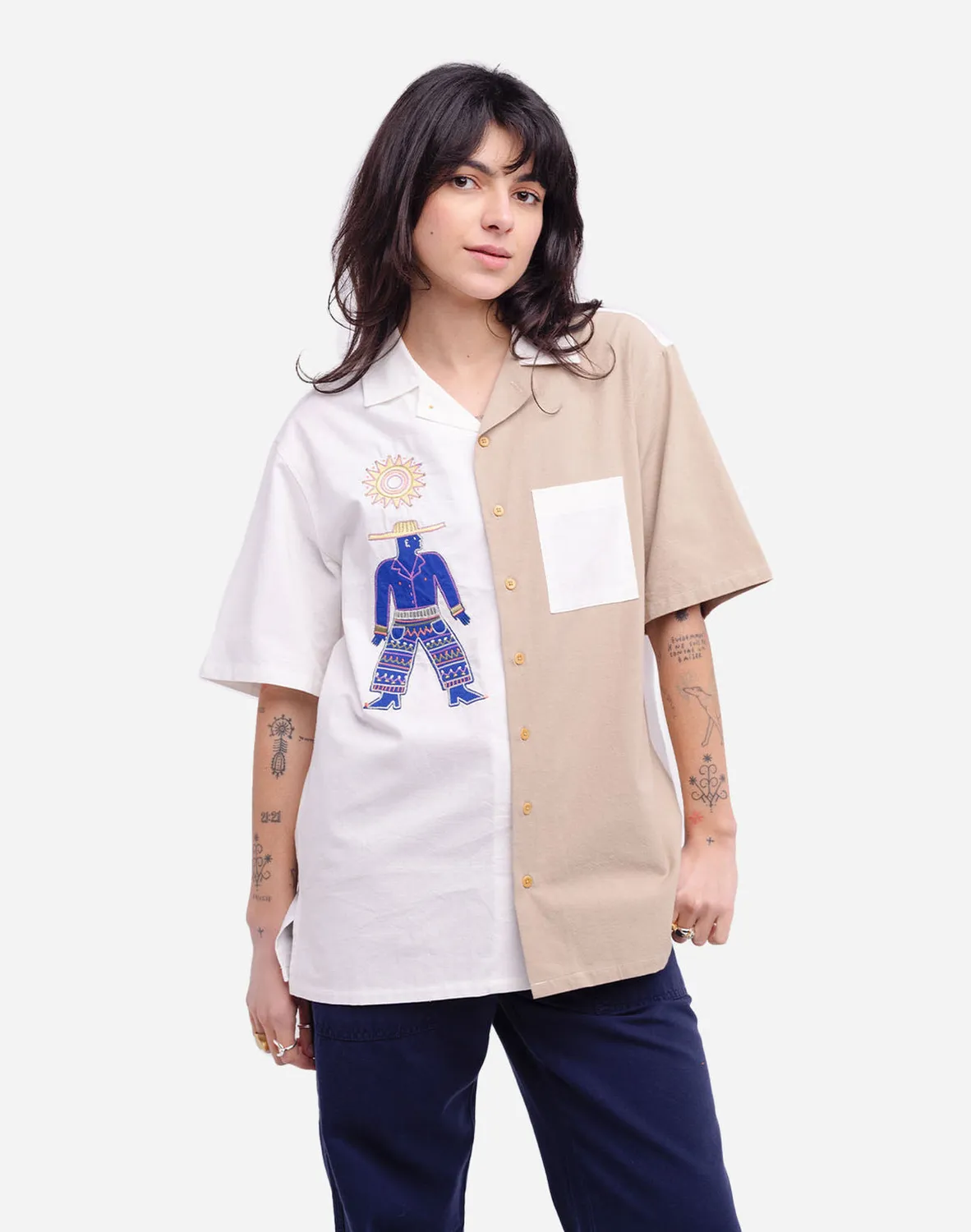 OLOW Aloha chemisette bicolore coton recyclé