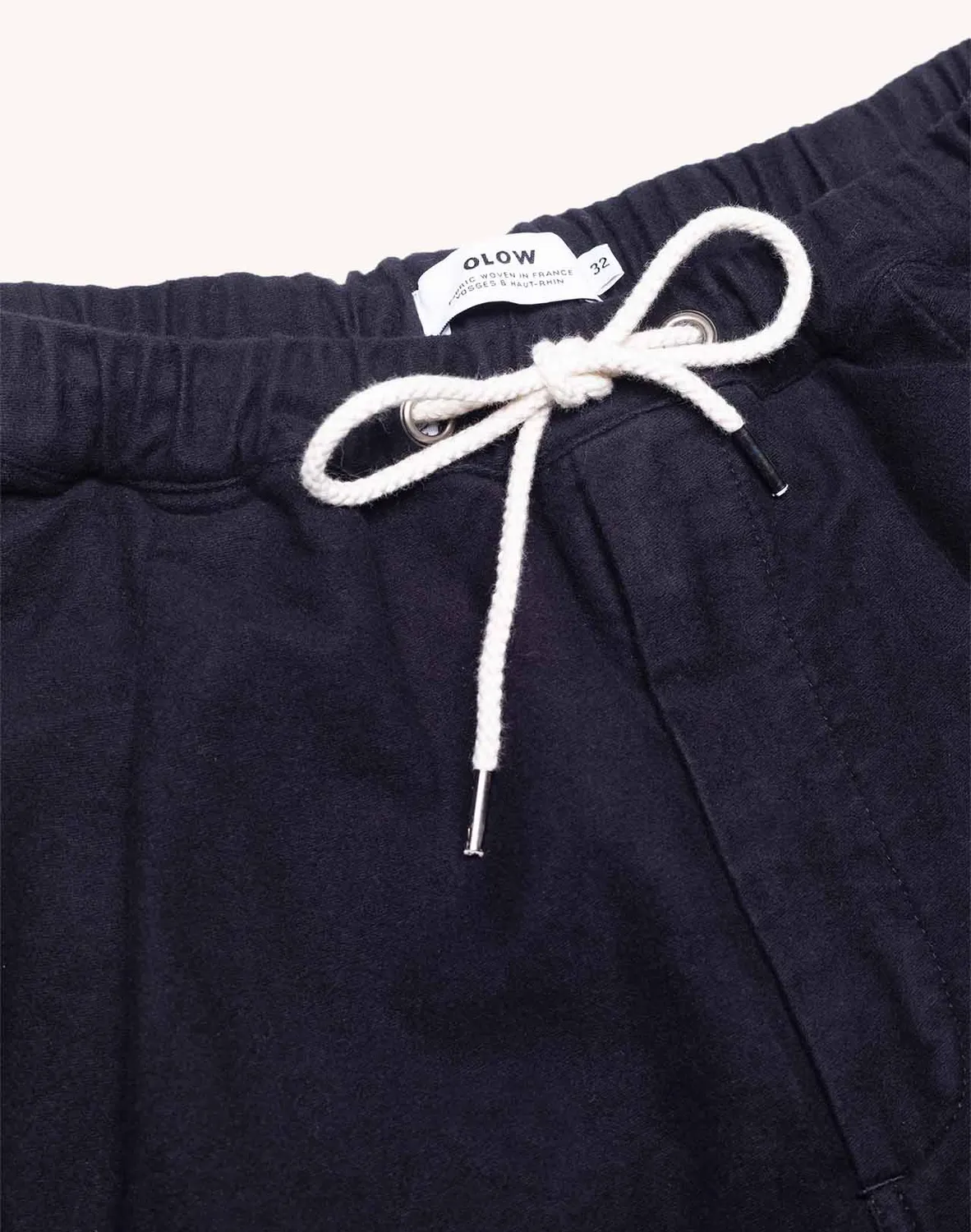 Olow Bruce pantalon large noir coton