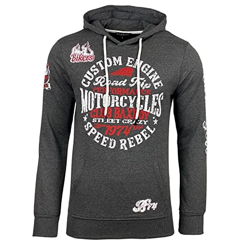 Subliminal Mode BX-601 sweat capuche homme gris bicolore
