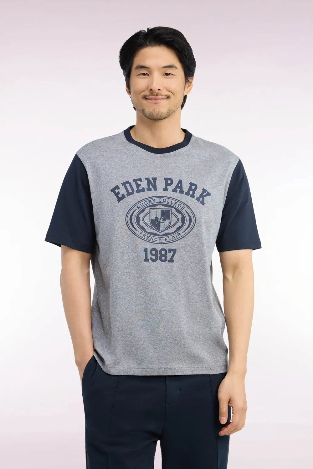 Eden Park College H26MAITC0027 t-shirt gris marine