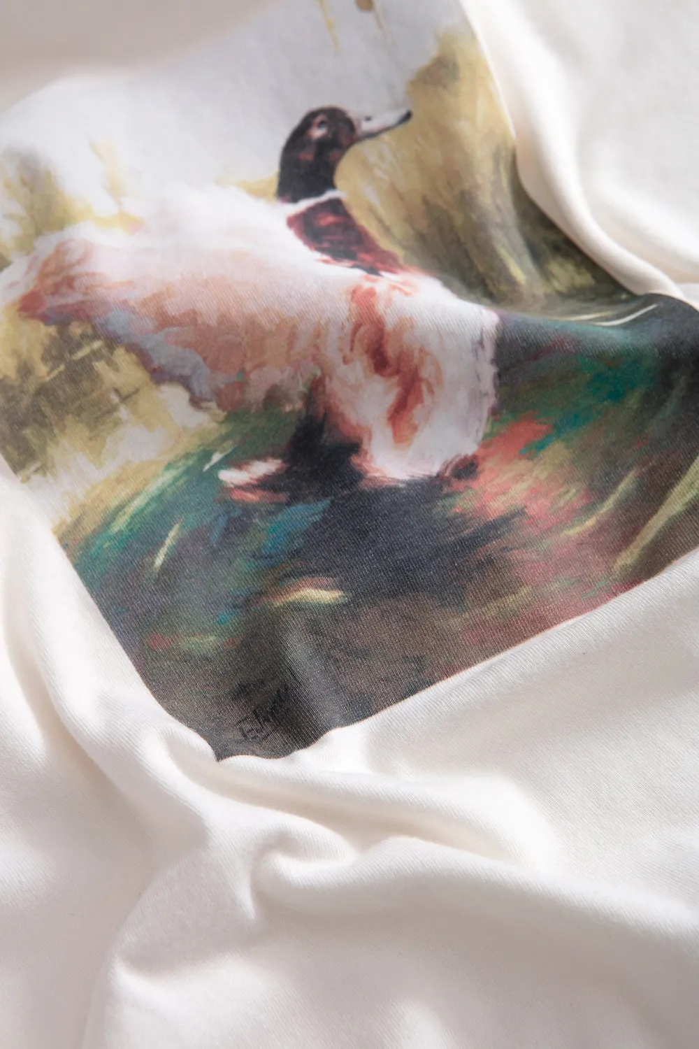 Edmmond Studios Tour t-shirt homme écru imprimé coton