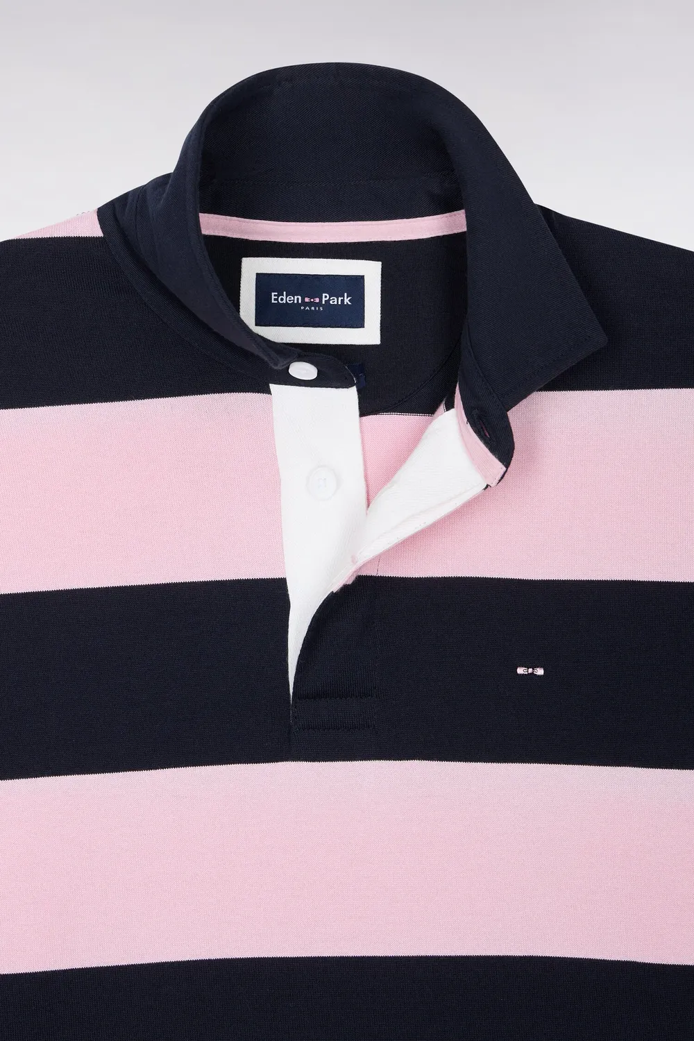 Eden Park Tradi Preppy H26MAIML0014 maillot coton rose marine