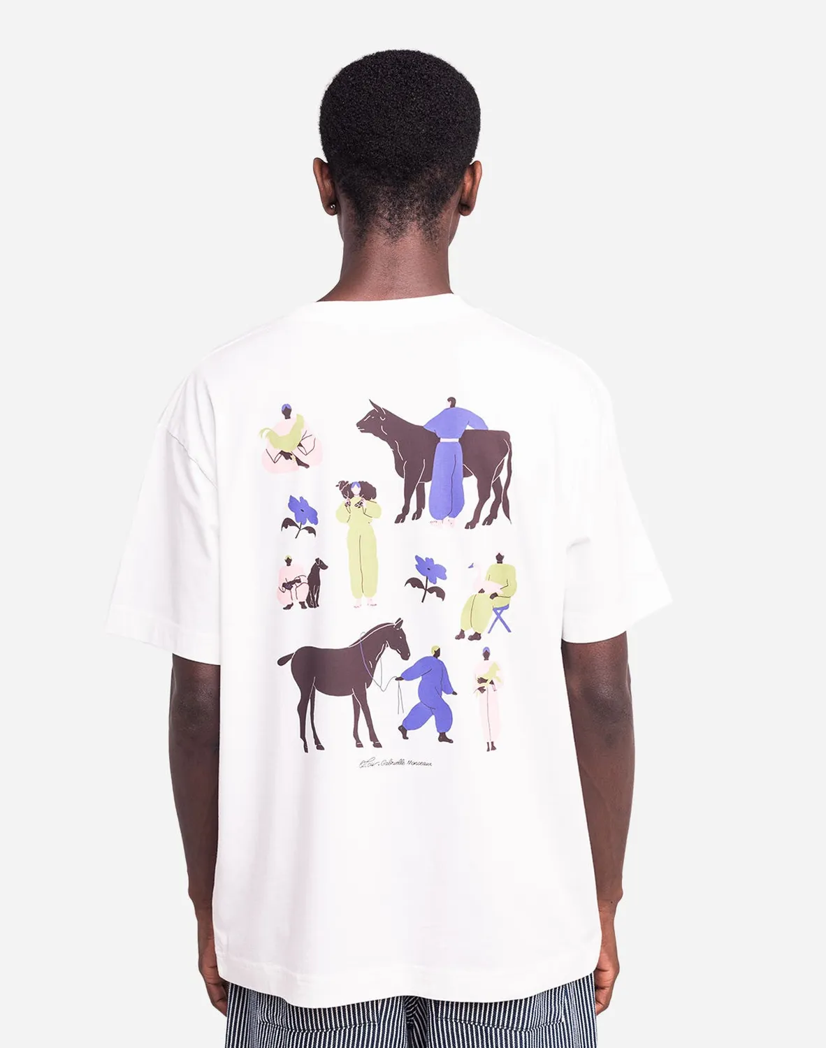 OLOW Friends t-shirt ample écru coton bio