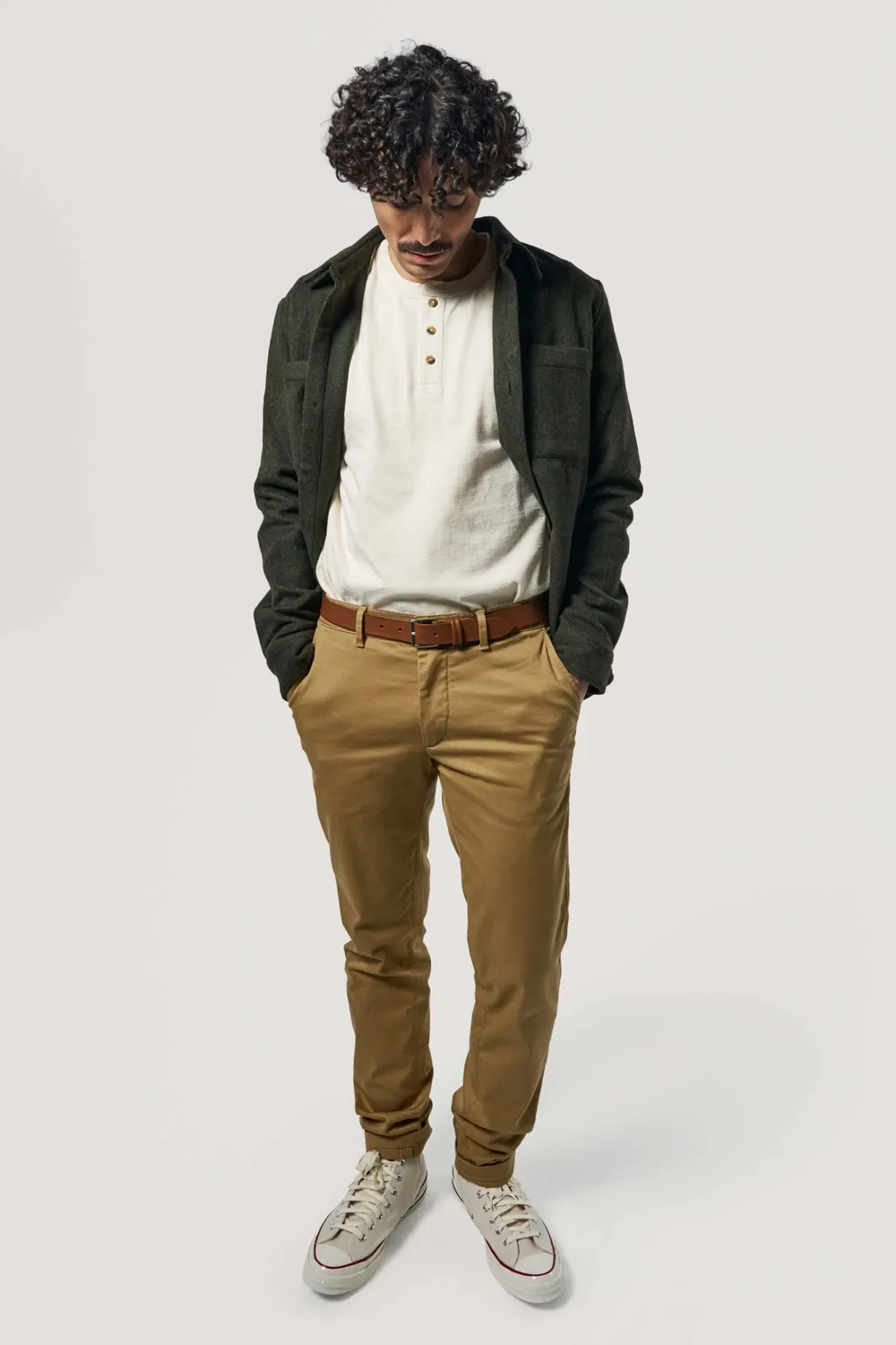 Loom Le Chino chino homme coton mercerisé marine