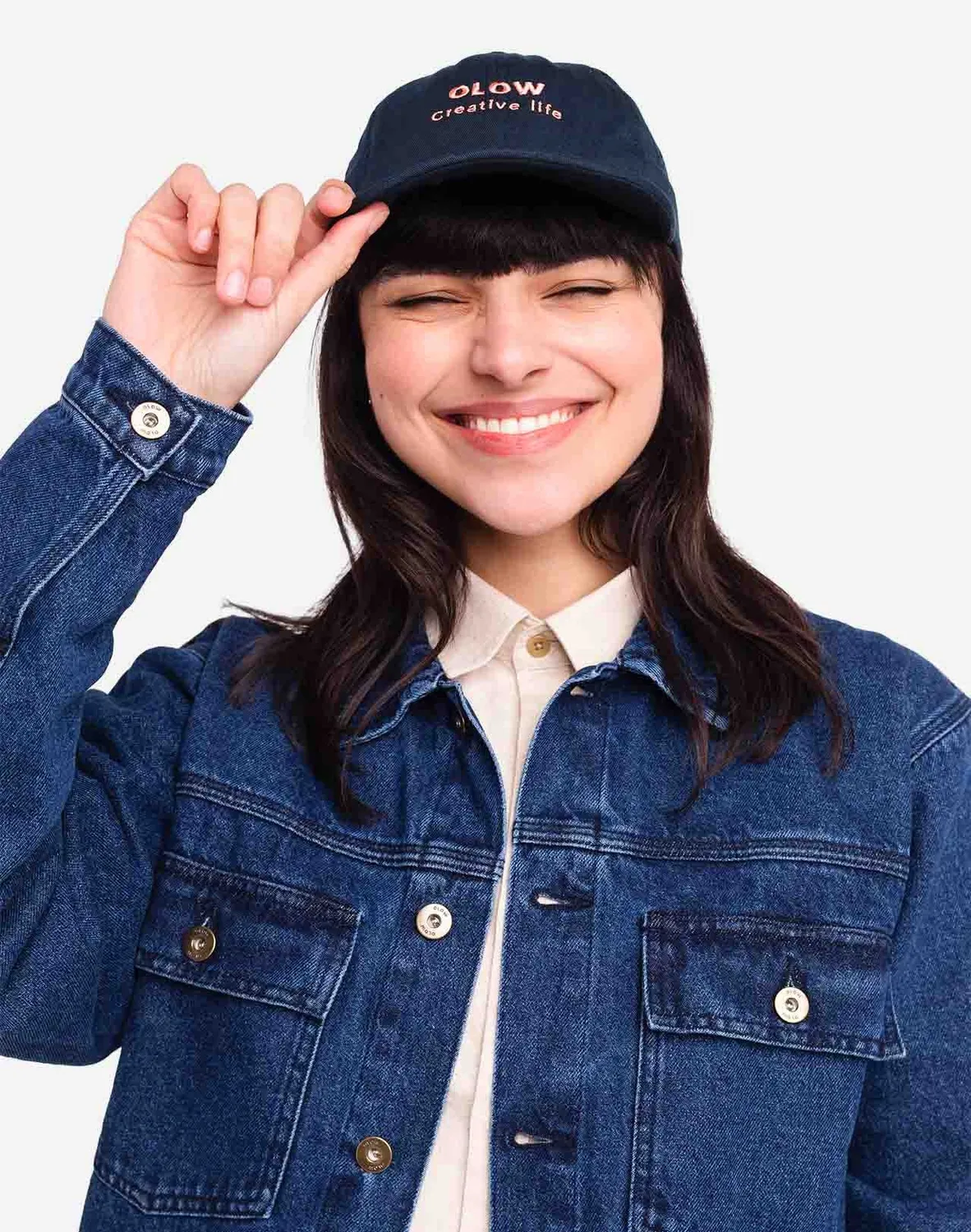 OLOW Creative Life casquette bleu nuit coton