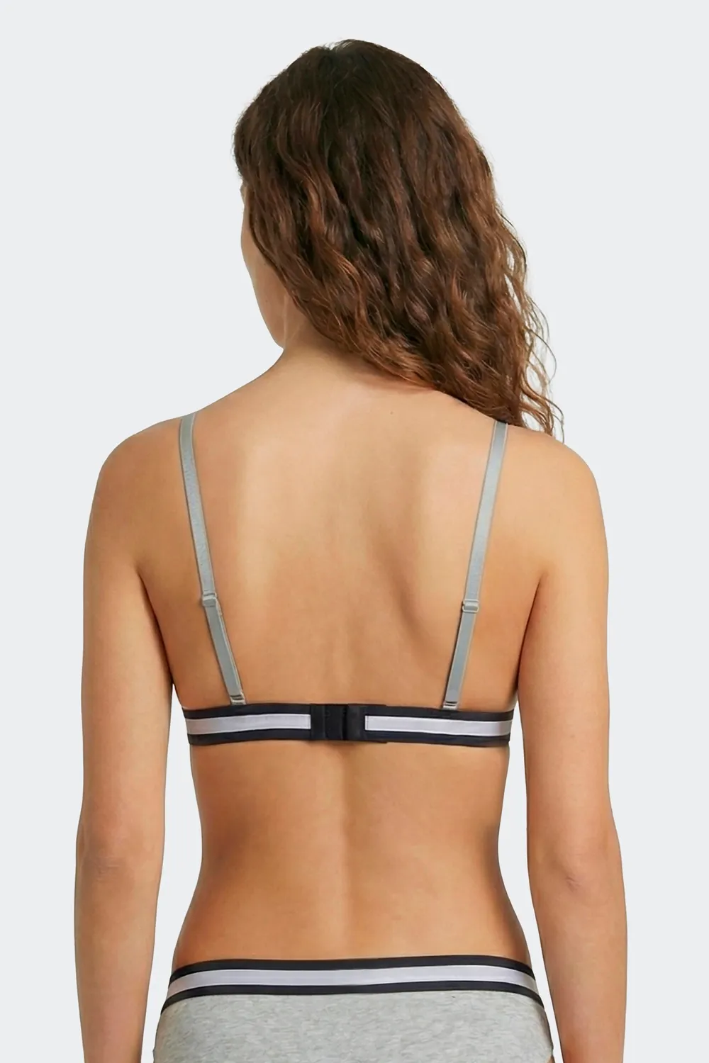 Eden Park Bralette Triangle Coton Stretch Gris Femme
