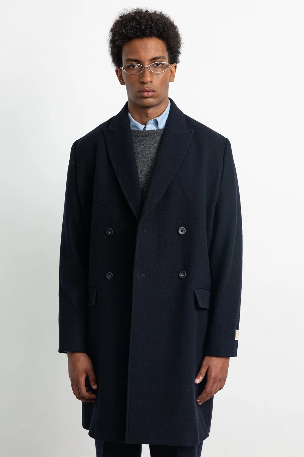 Edmmond Studios Legacy manteau homme bleu marine laine