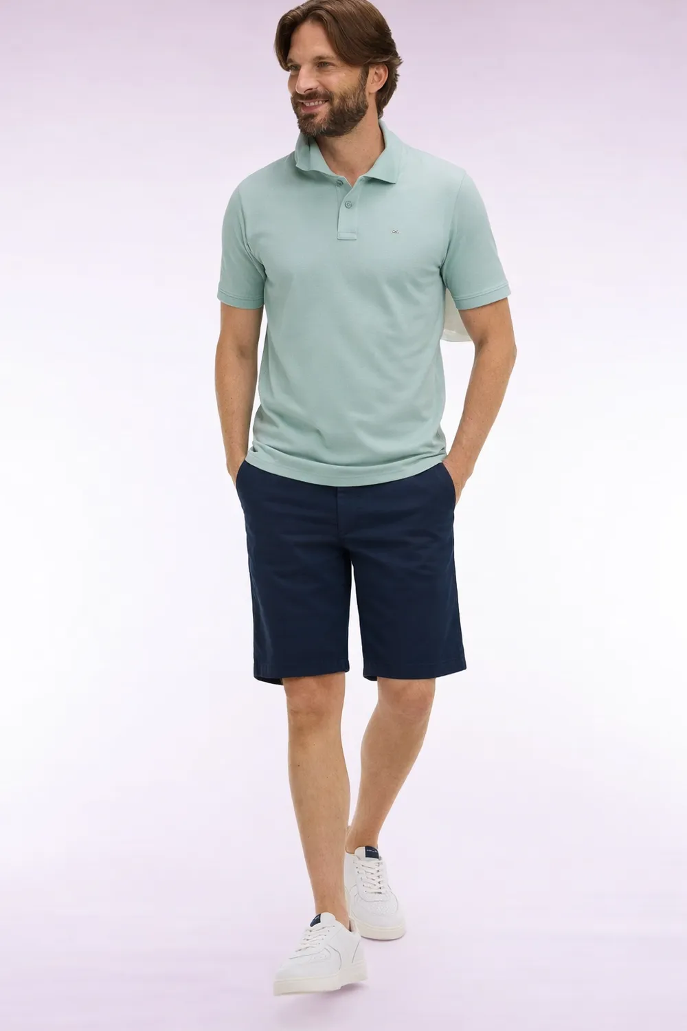 Eden Park bermuda bleu marine coton regular homme