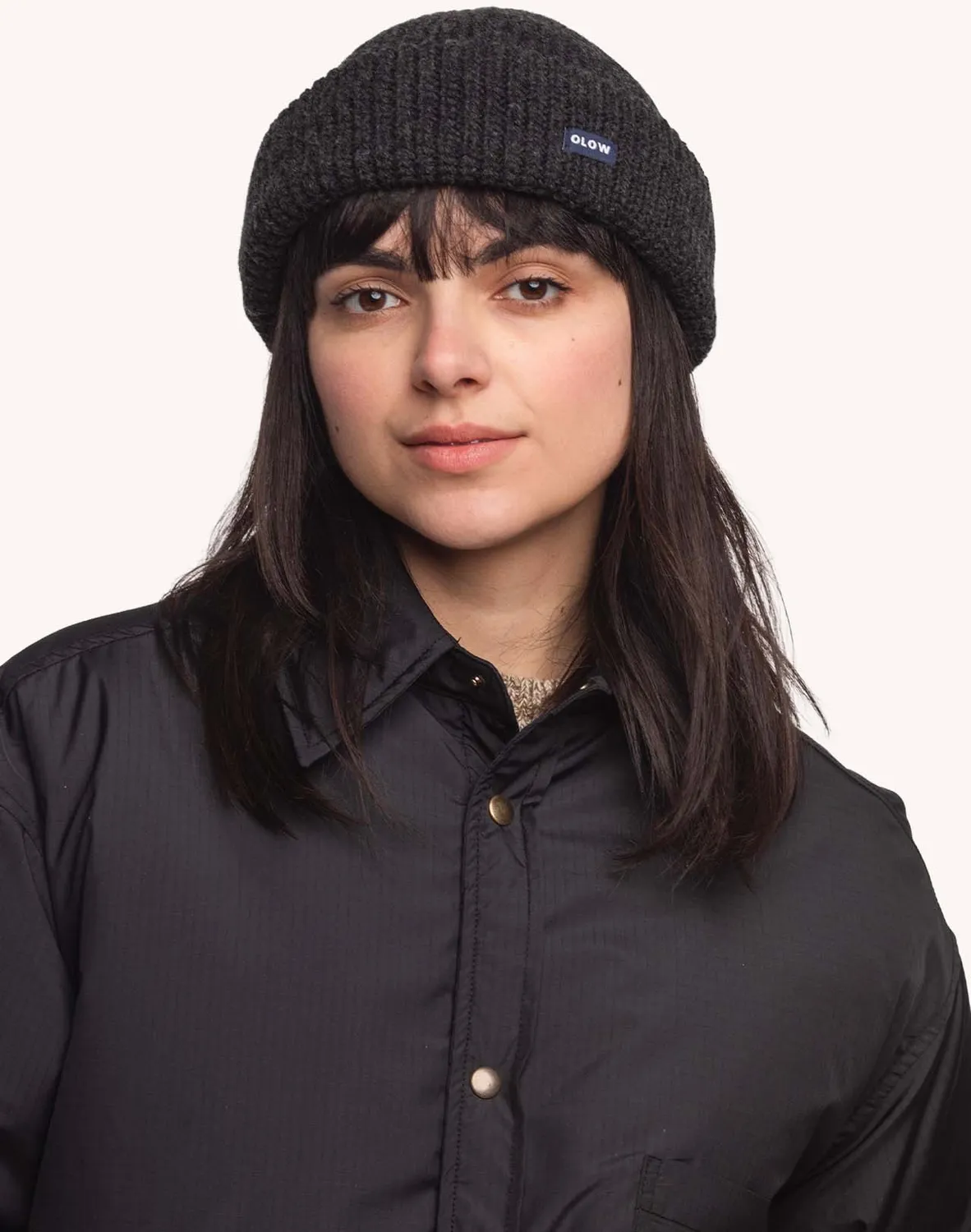 OLOW Laban bonnet noir chiné TU laine mérinos
