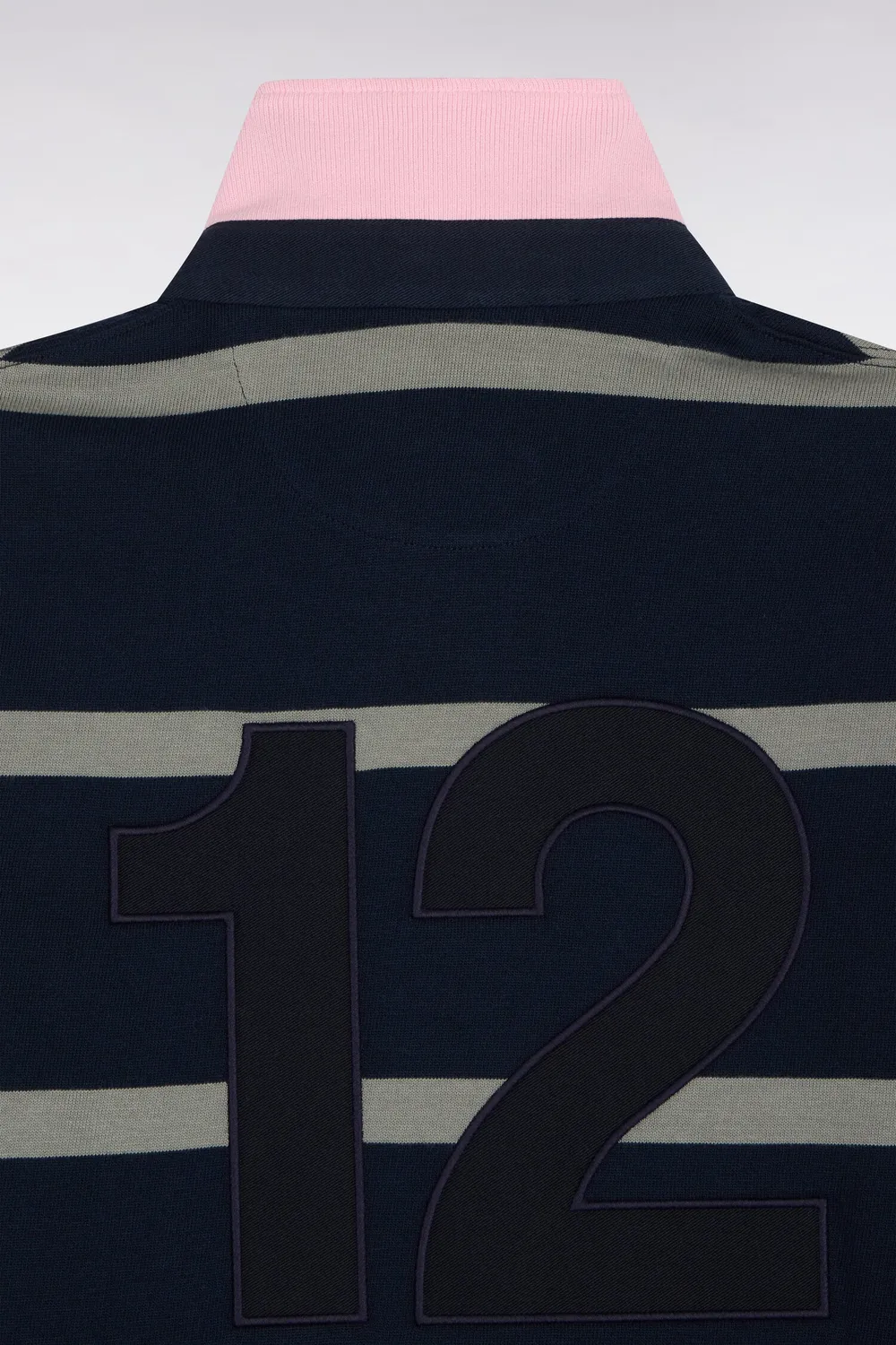 Eden Park Tricolore maillot rugby kaki rayé jersey coton