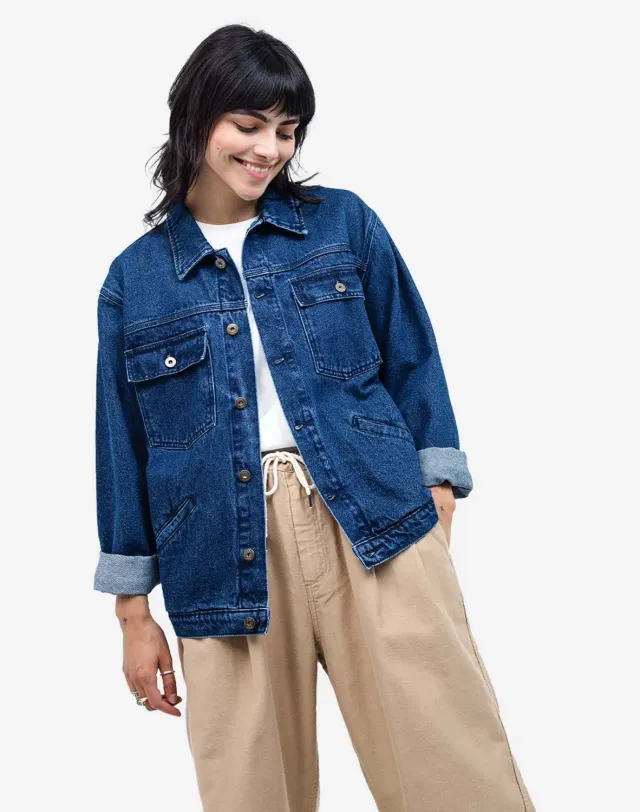 Olow Hekinan Market veste jean bleu coton bio