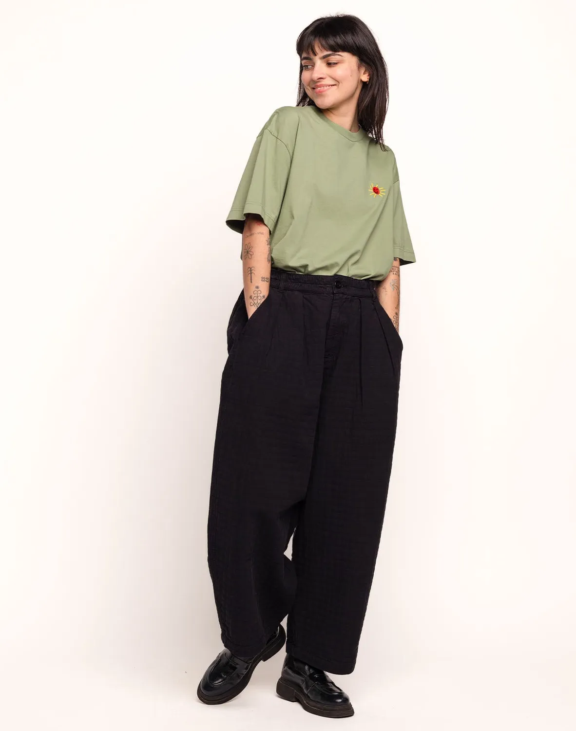 OLOW Cargeot pantalon carreaux matelassé