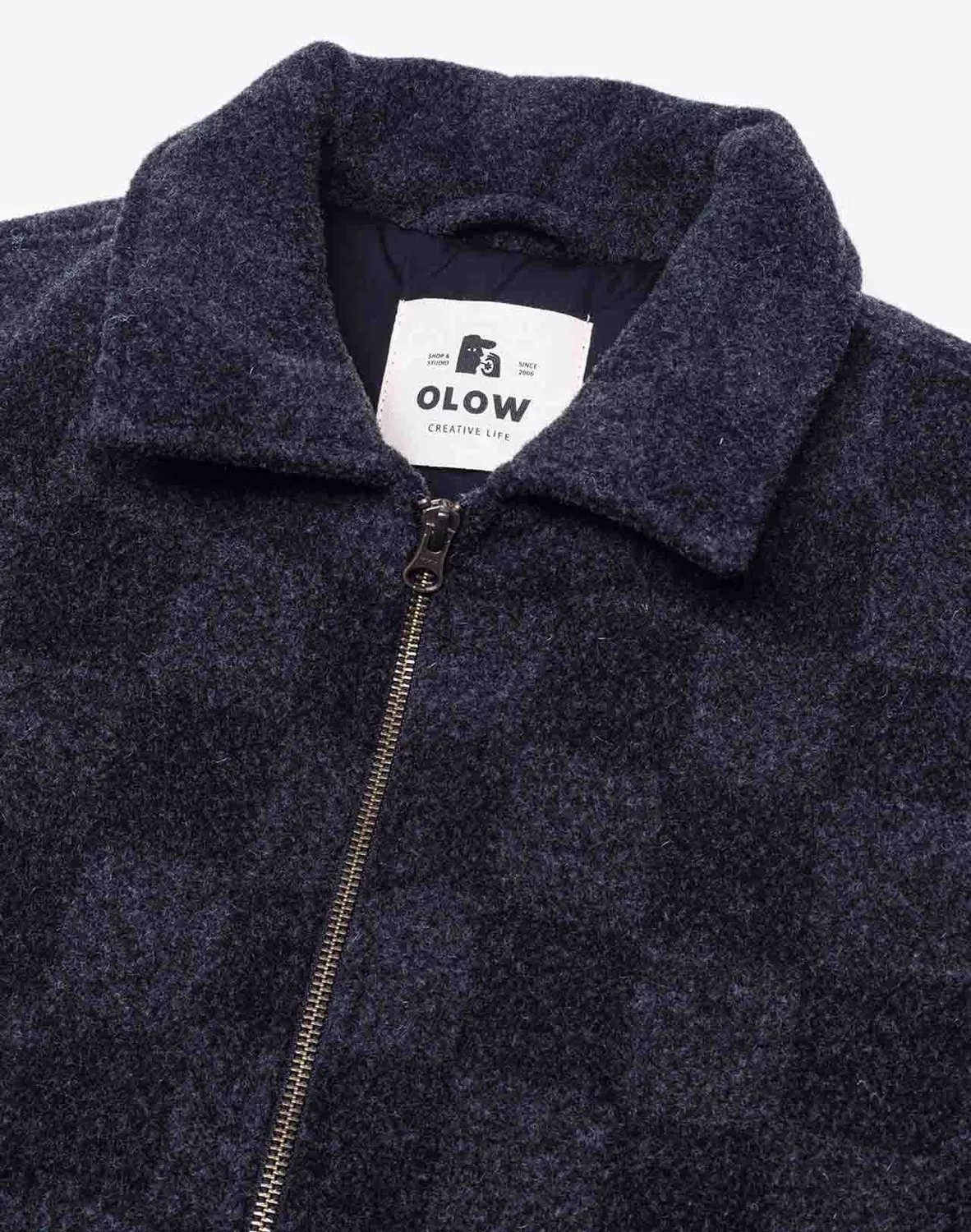OLOW Sherwood Tregor blouson damier gris noir laine