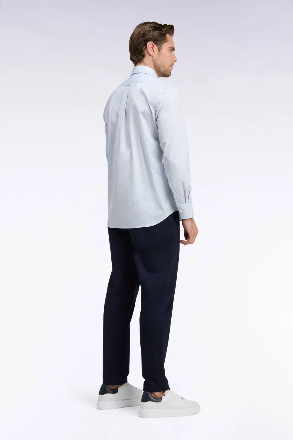 Eden Park chino piqué coton stretch marine regular homme