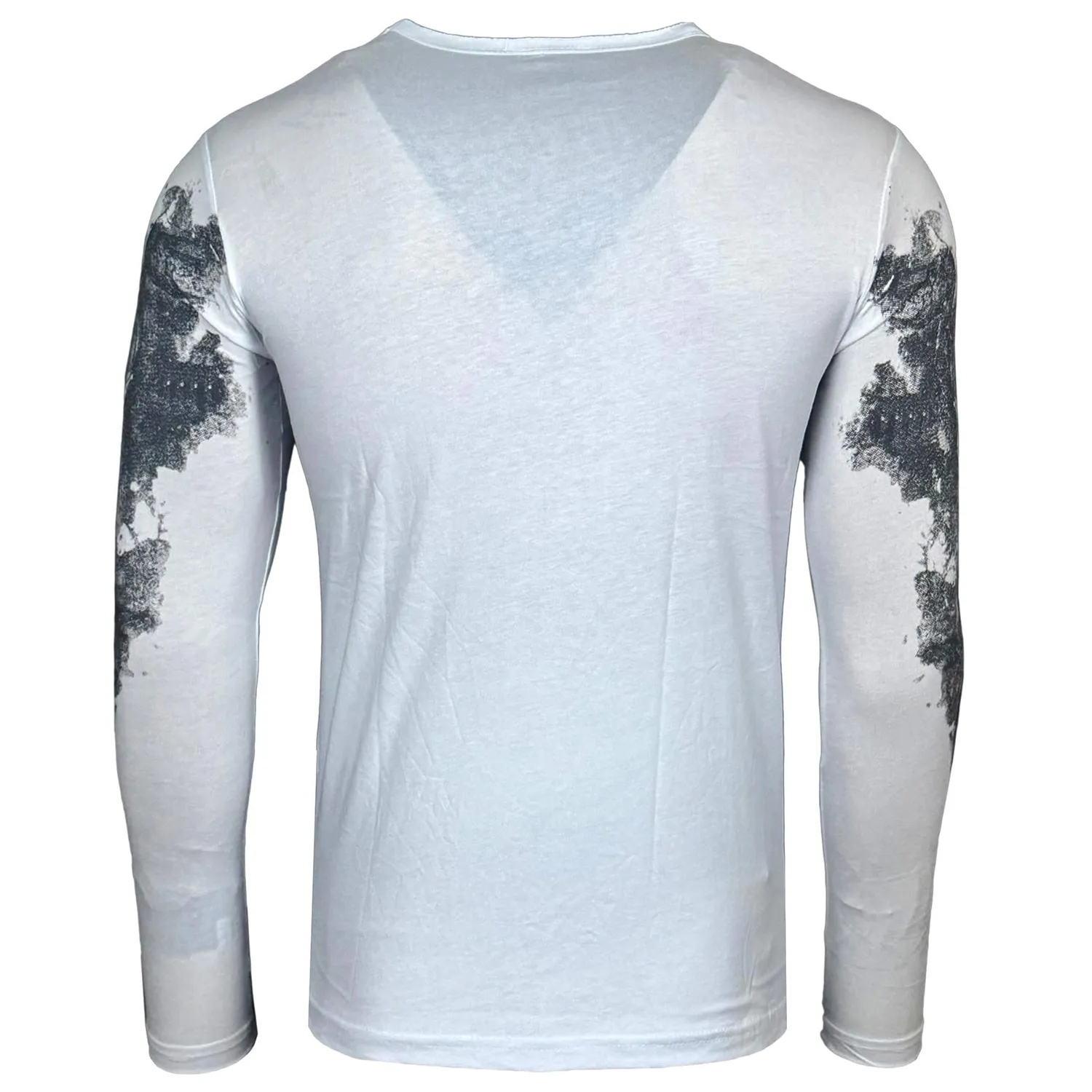Subliminal Mode BX705 t-shirt homme manches longues noir vintage