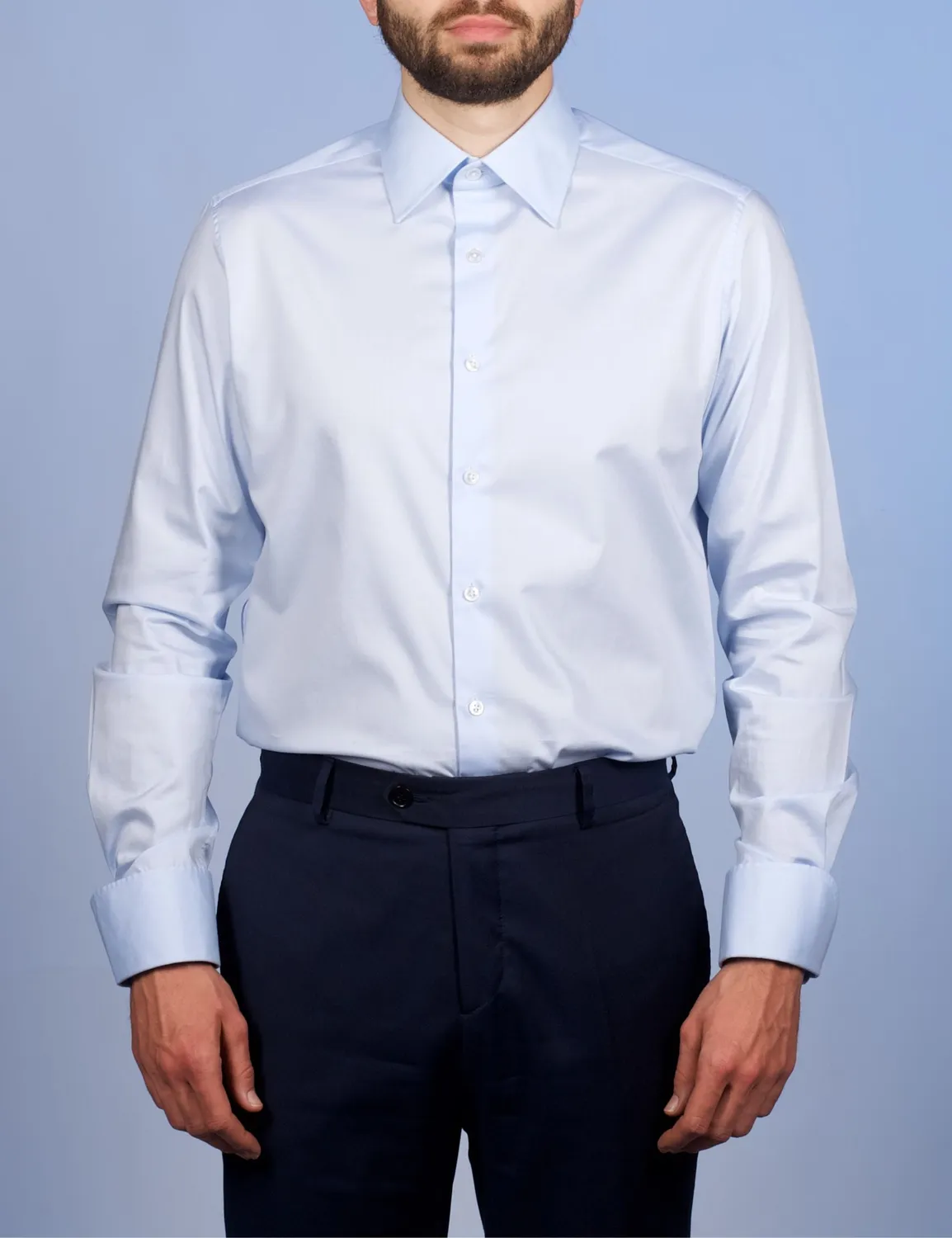 La Chemise Française Virtuose chemise popeline bleu ciel