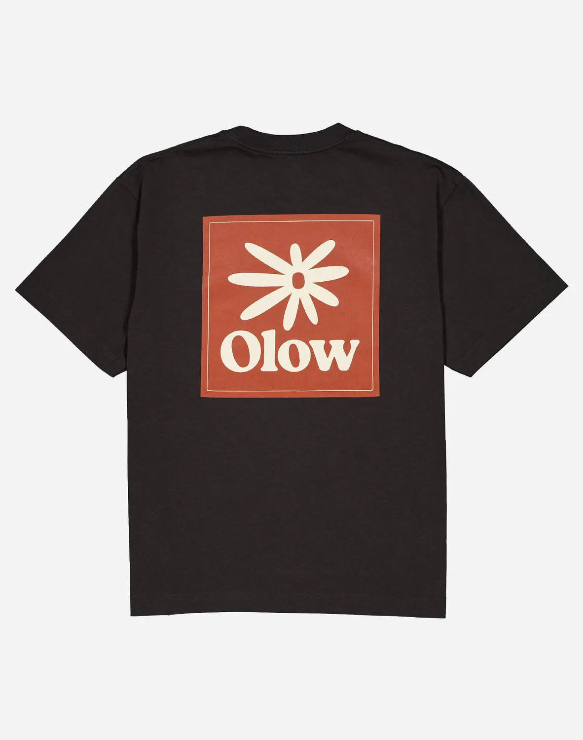 OLOW Flower t-shirt noir coton bio ample
