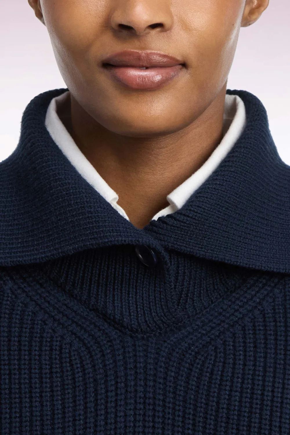 Eden Park Club Classique pull vareuse laine marine femme
