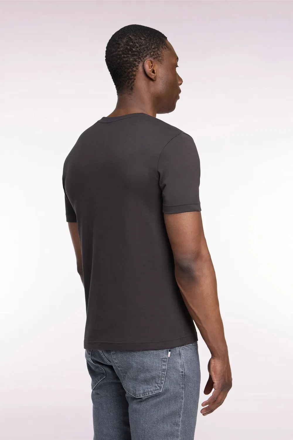 Eden Park t-shirt marron coton homme coupe droite