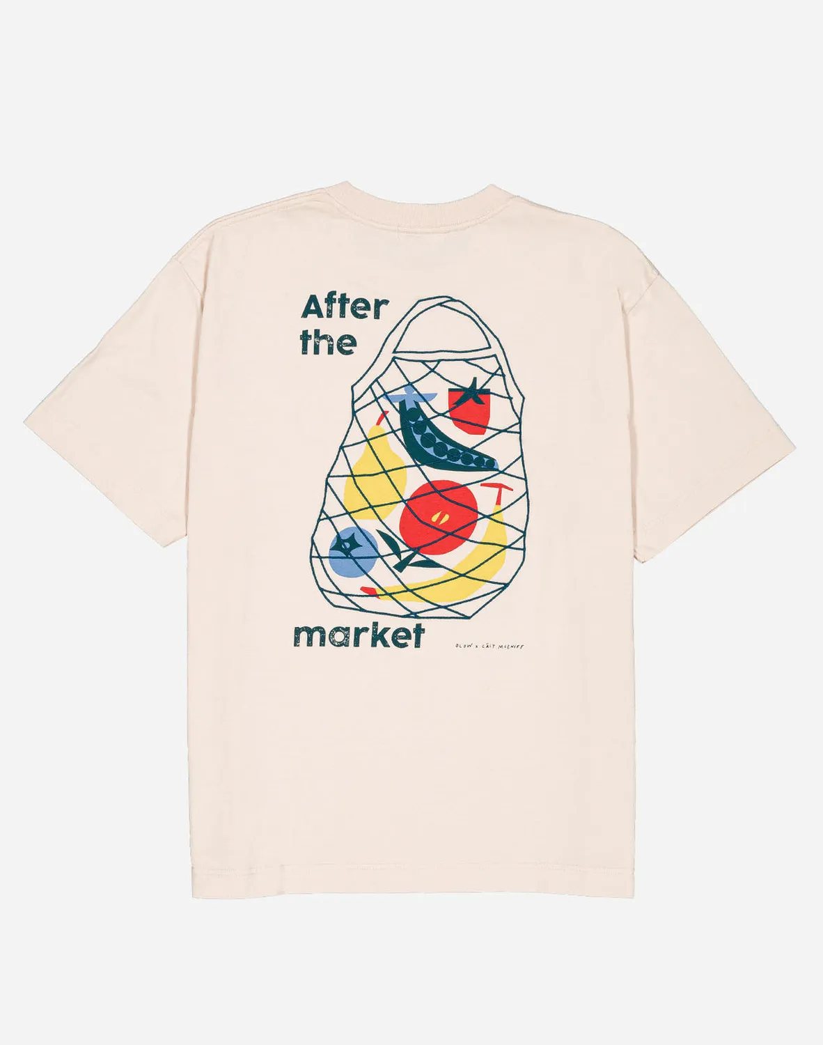 OLOW Meshbag t-shirt loose crème coton bio