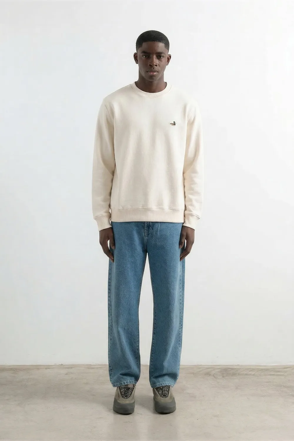 Edmmond Studios Duck sweatshirt blanc cassé 450gr