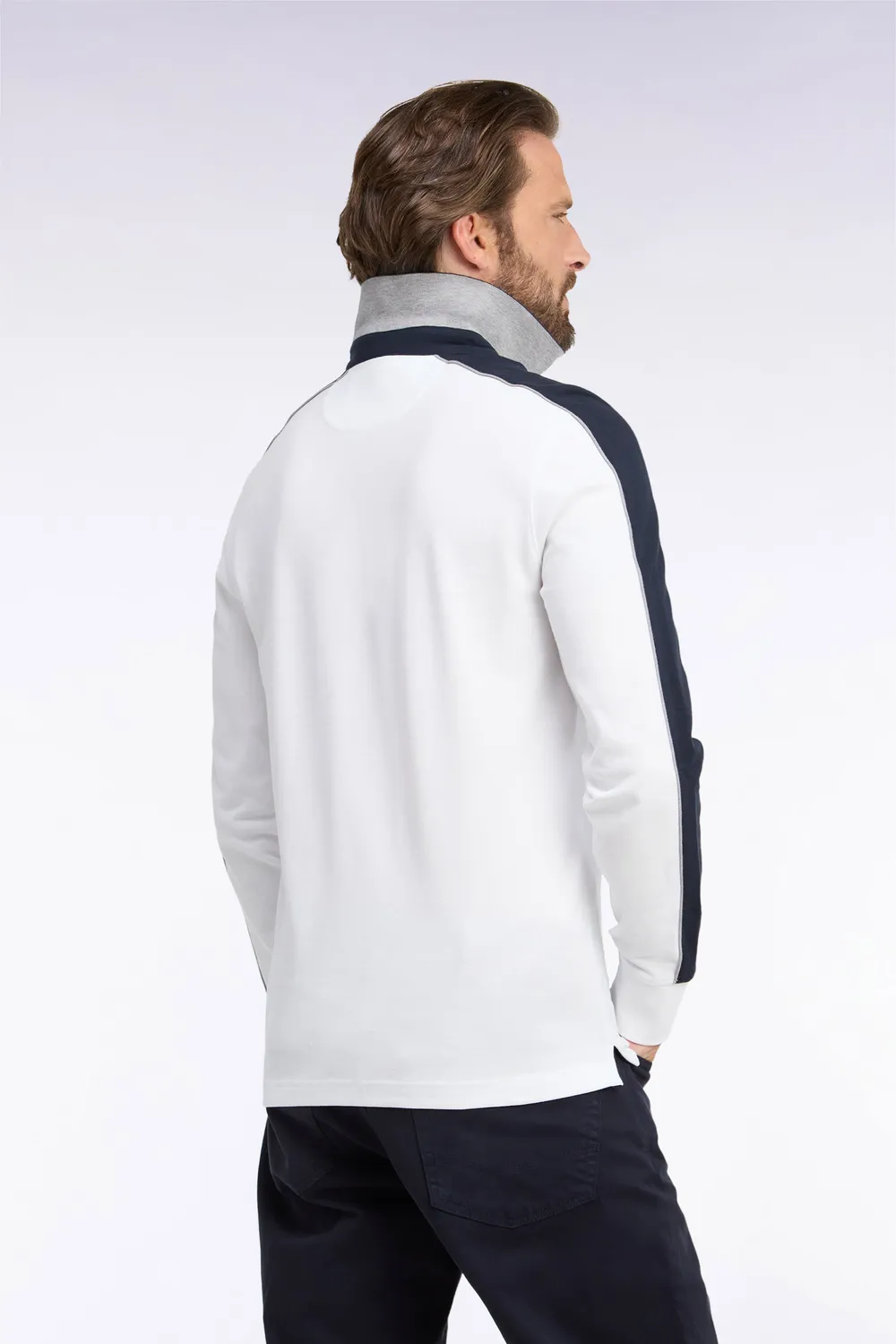 Eden Park H26MAIPL0009 polo manches longues XV de France blanc