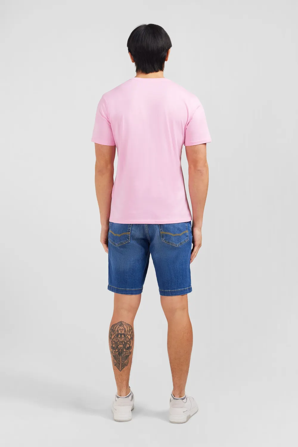 Eden Park t-shirt col V coton rose homme