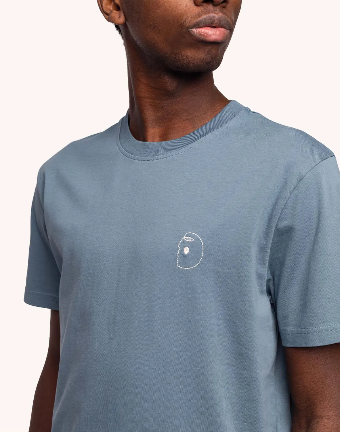 OLOW Flying t-shirt homme bleu acier coton bio
