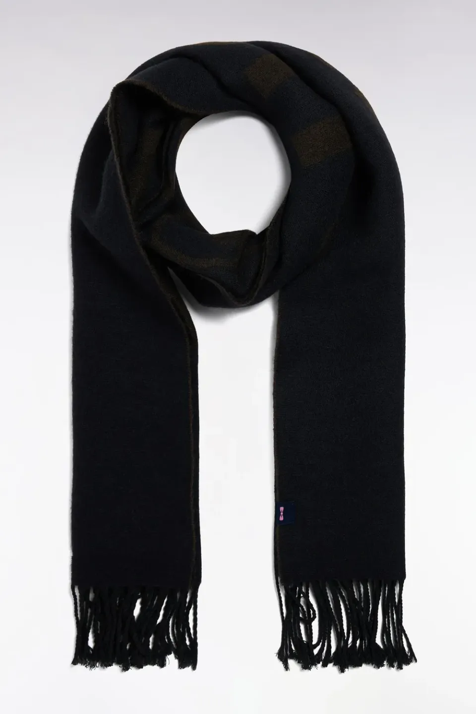 Eden Park écharpe marine jacquard supporter double face