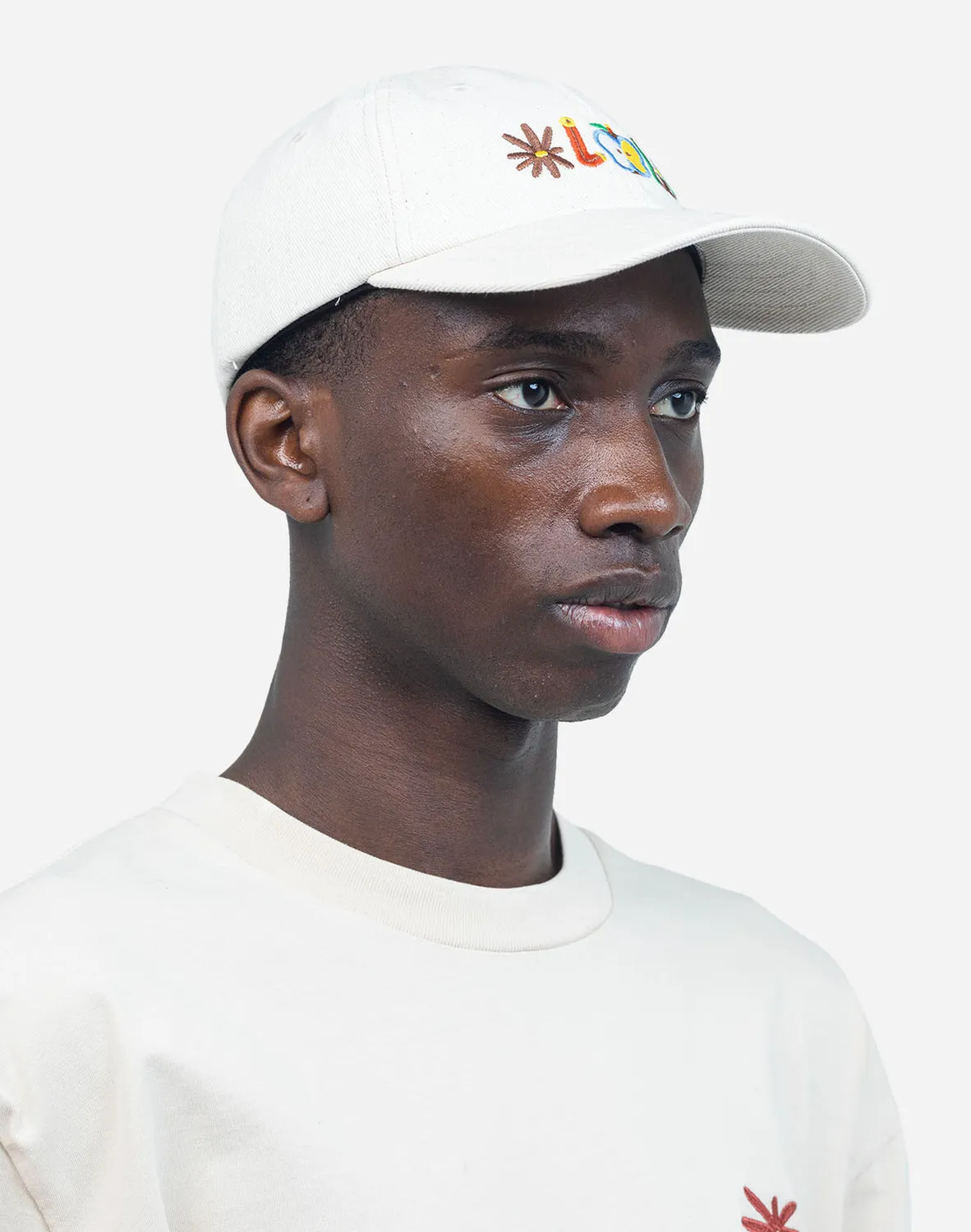 OLOW Six Panel Pictures casquette écru coton brodée